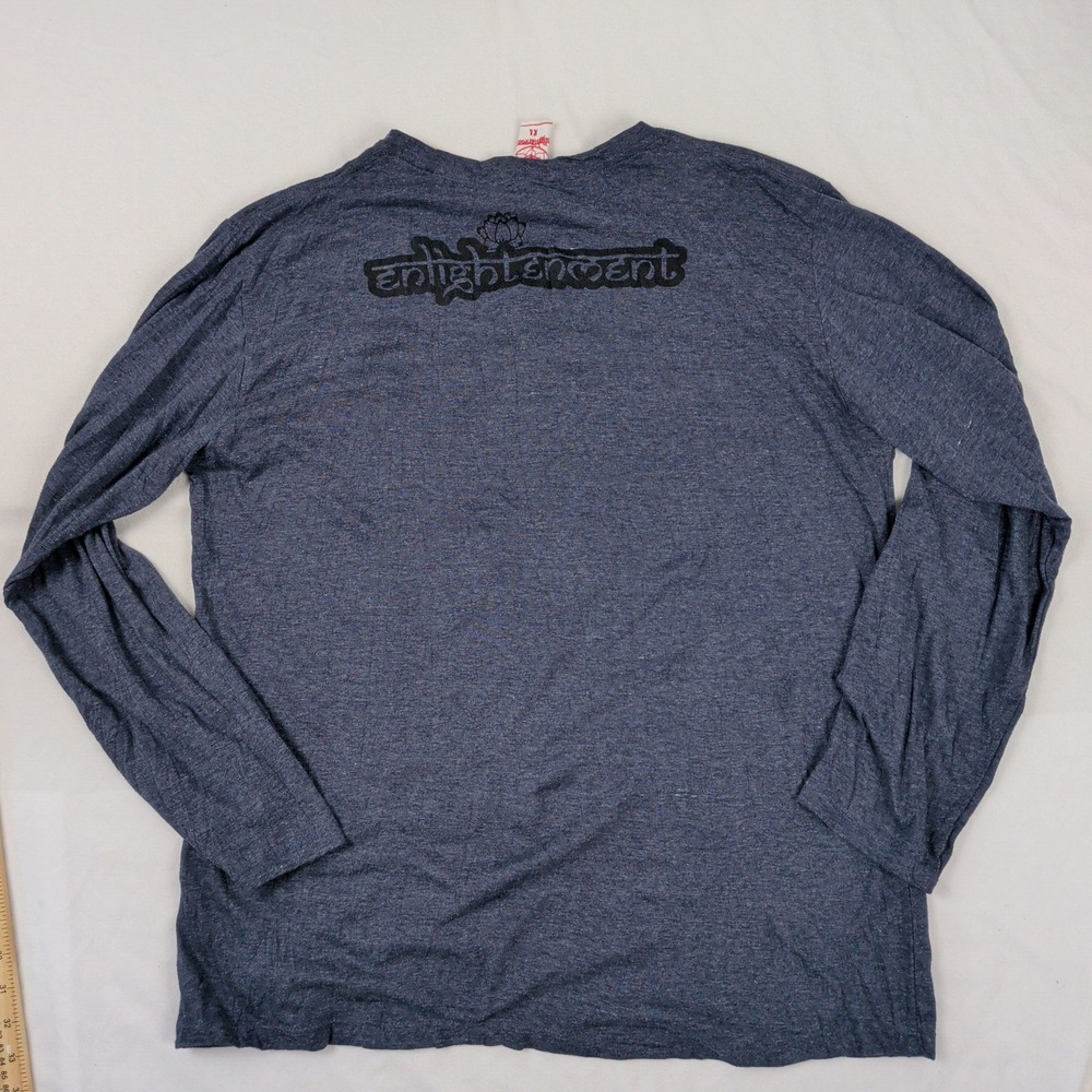 Enlightenment Celtic Tree of Life Sun Moon Long Sleeve‎ T-Shirt Blue XL Cotton - Picture 6 of 8